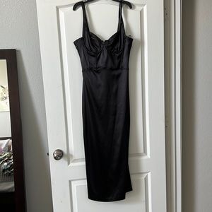 New Zara Black Corset Fitted Dress M